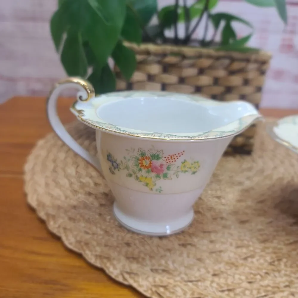Vintage Porcelain Cream and Sugar Set Made in Japan
